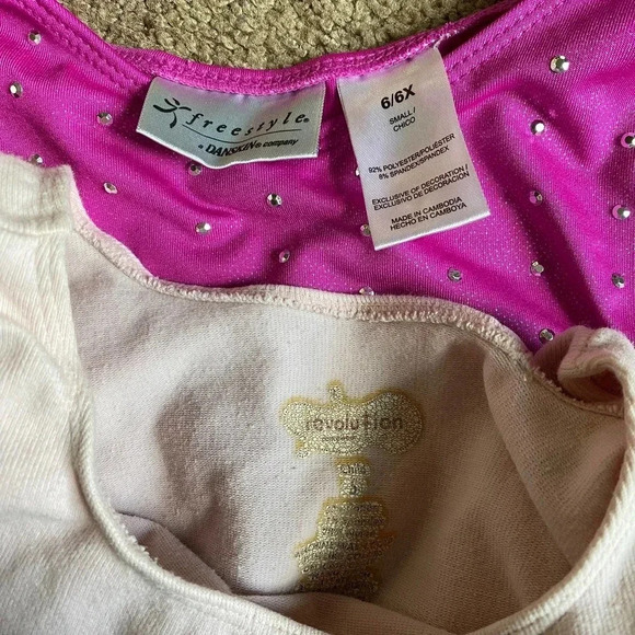 2 pieces lot of girls Dance/Gymnastics Leotards Size S/6X - Picture 4 of 4